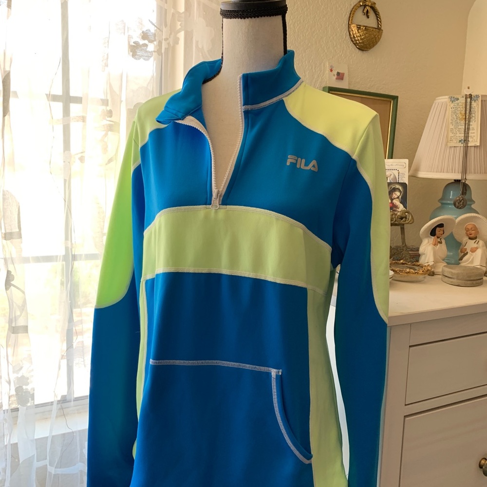 Fila thicker womens pull over zip front kangaroo pocket never worn